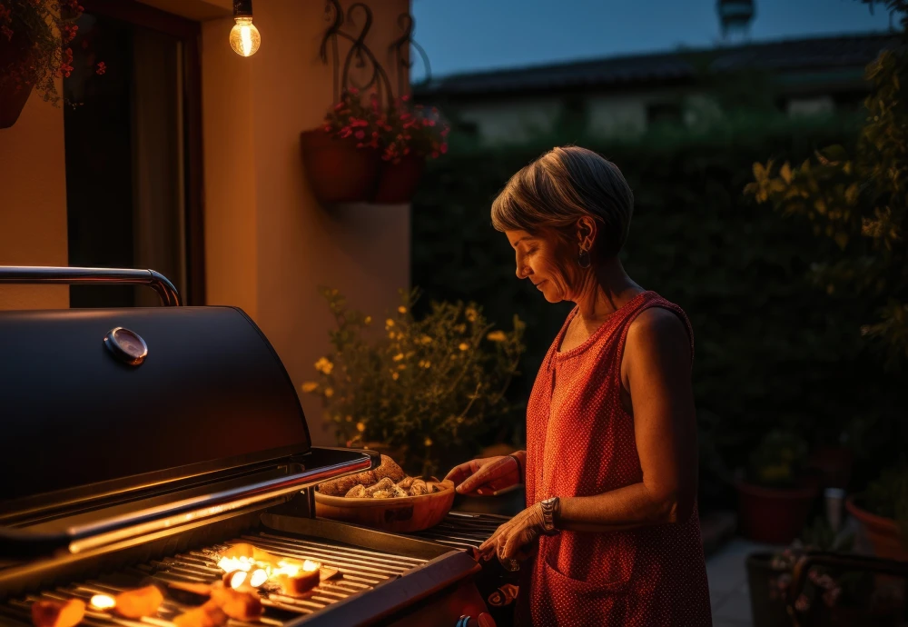 grilling burgers on a wood pellet grill